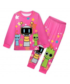 Sprunki Plush Long-Sleeve & Pants Cosplay Set for Kids - Fun & Comfortable