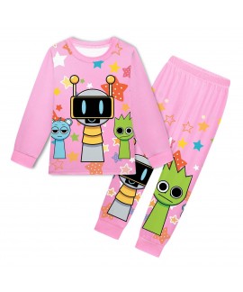 Sprunki Plush Long-Sleeve & Pants Cosplay Set for Kids - Fun & Comfortable