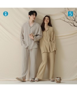 Double-Layer Gauze Cotton Long-Sleeve Pajamas for ...