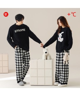 Autumn-Winter Couple Pajamas with Thickened Rogue ...