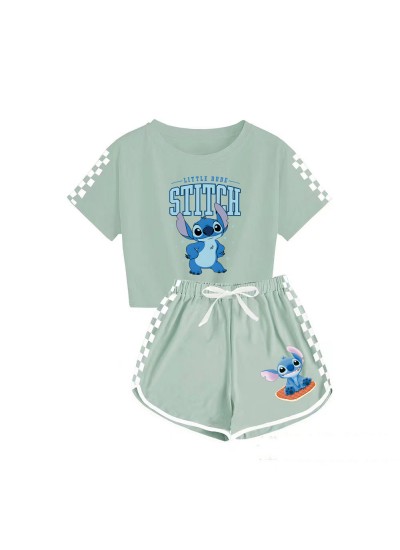 Angry Stitch Kids Sports Pajama Set: T-Shirt & Shorts