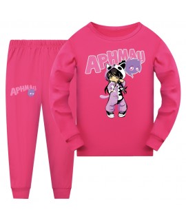 Aphmau Anime Toddler Pajamasets for Boy and girls Autumn Cotton Long Sleeve TShirt + Trousers pjs