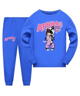 Aphmau Anime Toddler Pajamasets for Boy and girls Autumn Cotton Long Sleeve TShirt + Trousers pjs