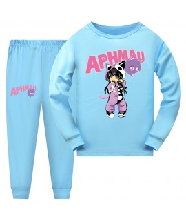 Aphmau Anime Toddler Pajamasets for Boy and girls Autumn Cotton Long Sleeve TShirt + Trousers pjs