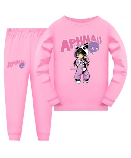 Aphmau Anime Toddler Pajamasets for Boy and girls Autumn Cotton Long Sleeve TShirt + Trousers pjs