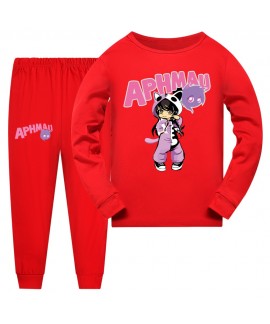 Aphmau Anime Toddler Pajamasets for Boy and girls Autumn Cotton Long Sleeve TShirt + Trousers pjs