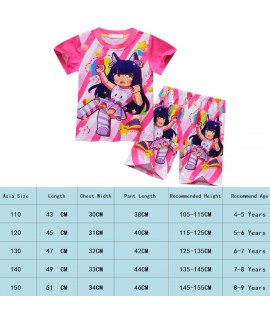 Girls Aphmau Pyjamas Short Sleeve 2Pcs/Set Little Kids Toddlers Sleepwear Pjs