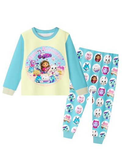 Gabby's Dollhouse Dollhouse Gabby Doll Mermaid Cat Children's Long Sleeve Set