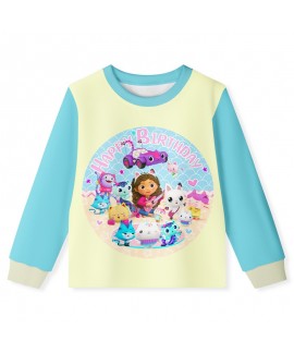 Gabby's Dollhouse Dollhouse Gabby Doll Mermaid Cat Children's Long Sleeve Set