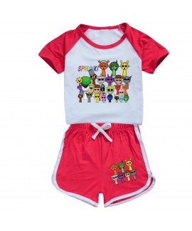 Sprunki Short-Sleeve & Shorts Sportswear Set f...