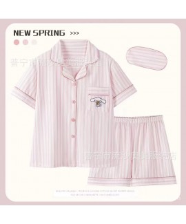 Kuromi Pajamas: Cute Korean Short-Sleeved Shorts Set