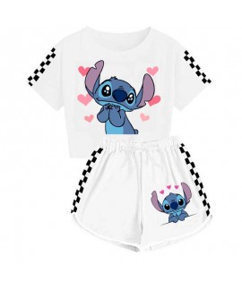 Stitch Unisex Kids T-Shirt + Shorts Sports Pajama ...