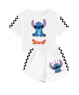 Stitch Kids T-shirt & Shorts Sports Pajama Set...