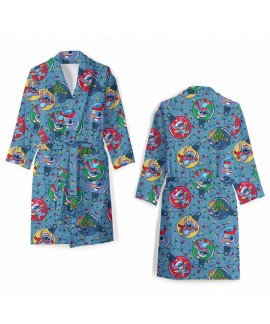 Stitch & Angel Winter Flannel Couple Robes | Cozy Cartoon Loungewear