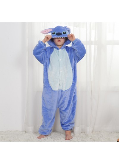 Stitch Onesie Pajamas for Kids & Adults | Thick Cartoon Animal Homewear