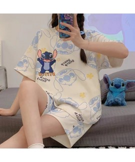 Summer Pajamas for Women | Trendy Cartoon Short-Sleeve Shorts Set