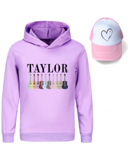 Taylor Swift Boys' and Girls' Hoodie with Hood + Pink Sun Hat