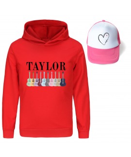 Taylor Swift Boys' and Girls' Hoodie with Hood + Rose Red Sun Hat