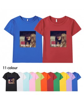 Taylor Swift Casual Sportswear Round Neck Top Chil...