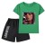 dark green T+black shorts 