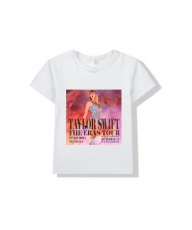 Spring And Summer Taylor Swift Pattern Short Sleeve Casual Sports Top For Boys And Girls