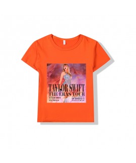 Spring And Summer Taylor Swift Pattern Short Sleeve Casual Sports Top For Boys And Girls