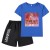 colorful blue T+ Black shorts 