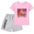 pink T+gray shorts 