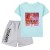 light blue T+gray shorts 