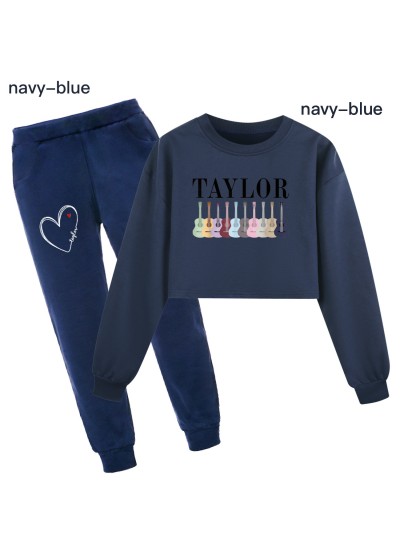 Taylor Swift Kids' Mid-High Waist Loose Hoodie & Sweatpants Set