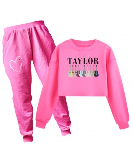 Taylor Swift Kids' Mid-High Waist Loose Hoodie & Sweatpants Set