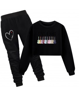 Taylor Swift Kids' Mid-High Waist Loose Hoodie & Sweatpants Set