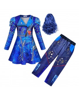 Descendants 3 Girls' Cosplay Costume Set - Perfect for Christmas and Halloween Parties