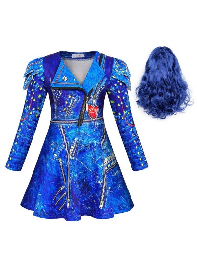 Descendants 3 Girls' Cosplay Costume Set - Perfect for Christmas and Halloween Parties