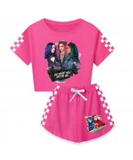 Descendants 4 Adult and Children's Short-Sleeve Top and Shorts Family Matching Set – 3797