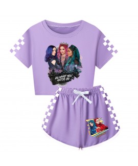 Descendants 4 Adult and Children's Short-Sleeve Top and Shorts Family Matching Set – 3797