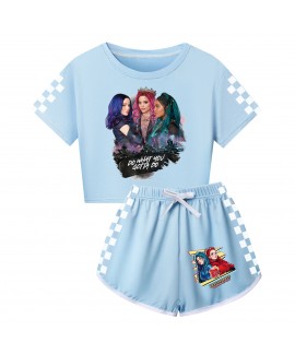 Descendants 4 Adult and Children's Short-Sleeve Top and Shorts Family Matching Set – 3797