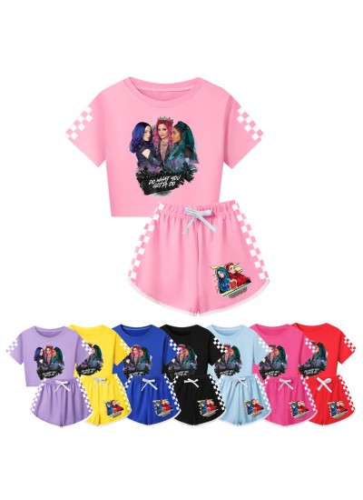 Descendants 4 Adult and Children's Short-Sleeve Top and Shorts Family Matching Set – 3797