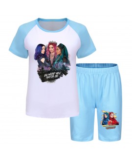 Descendants 4 Kids' Summer Pajama Set - T-Shirt & Shorts, Sizes 110-170