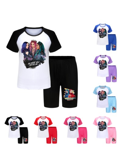 Descendants 4 Kids' Summer Pajama Set - T-Shirt & Shorts, Sizes 110-170