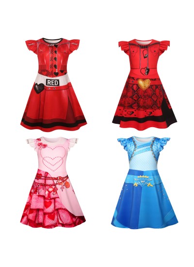 Descendants 4 The Rise of Big Children's Flying Sleeve Dress