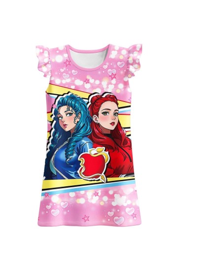 2024 New Arrivals: Descendants 4 Children's Flutter Sleeve Nightgown