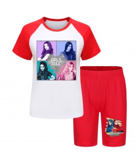 Descendants 4 Kids' Summer Pajama Set - T-Shirt & Shorts, Sizes 110-170