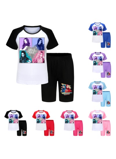 Descendants 4 Kids' Summer Pajama Set - T-Shirt & Shorts, Sizes 110-170