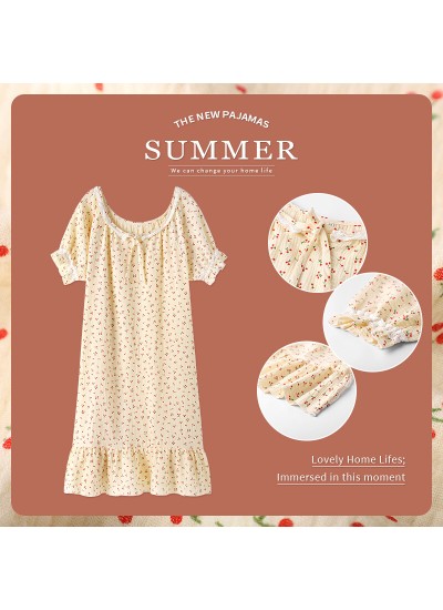 Summer Cotton Princess Nightgrowns