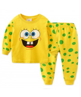 spongebob pajama for kid Thin Long-sleeved Summer