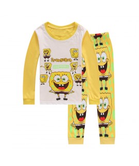 spongebob pajama for kid Thin Long-sleeved Summer