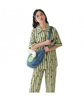 Women's Summer Cotton Short-Sleeve Pajama Set - Comfortable Loungewear