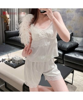 Women's Ice Silk Camisole Pajama Set - Sexy and Comfortable Summer Loungewear