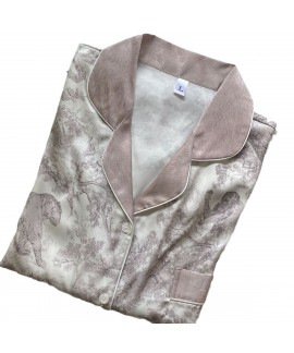 Elegant Gray Chinese Style Ice Silk Sleepwear: Perfect for Home and Out